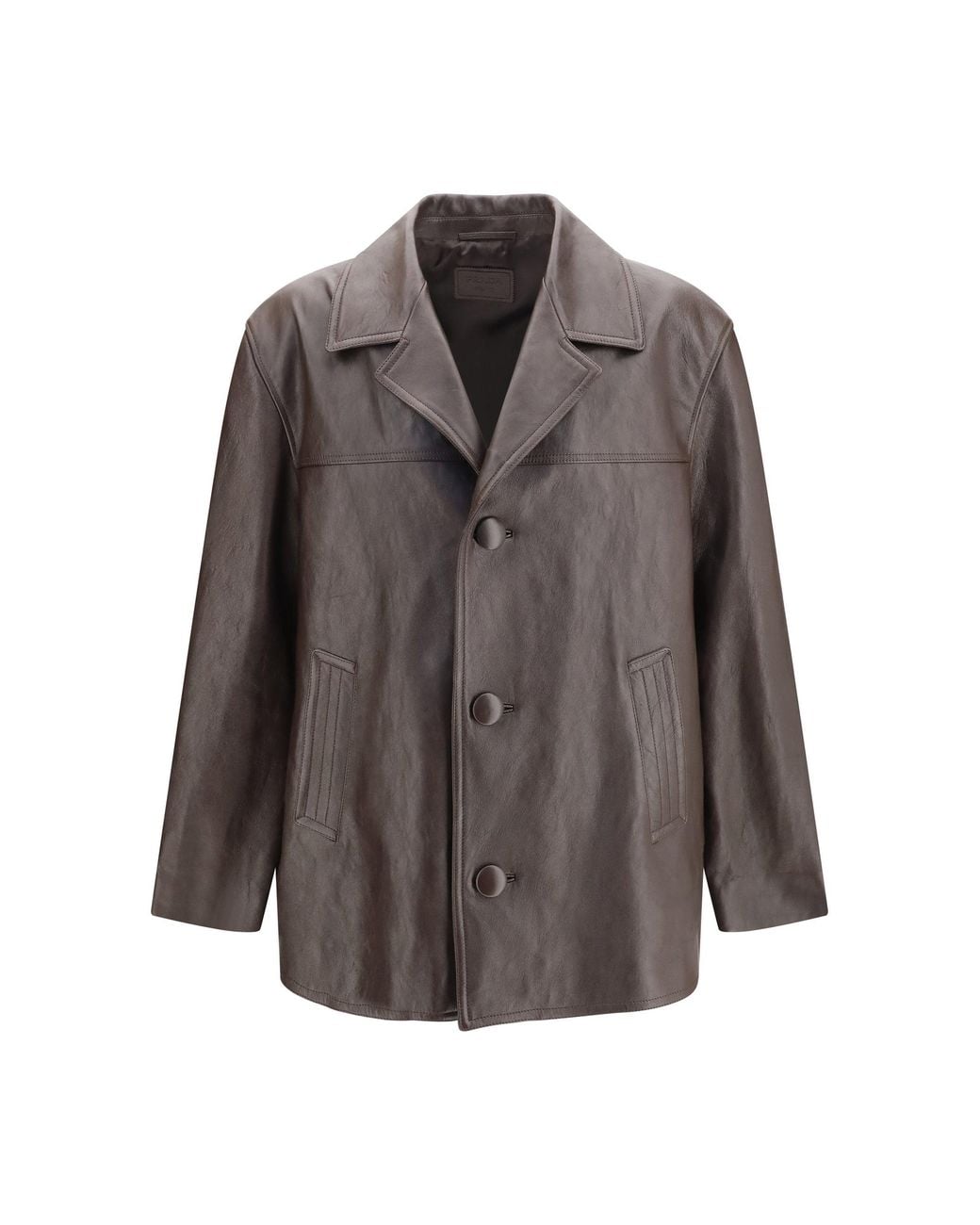 Saint Laurent Brown Grain De Poudre Jacket for men
