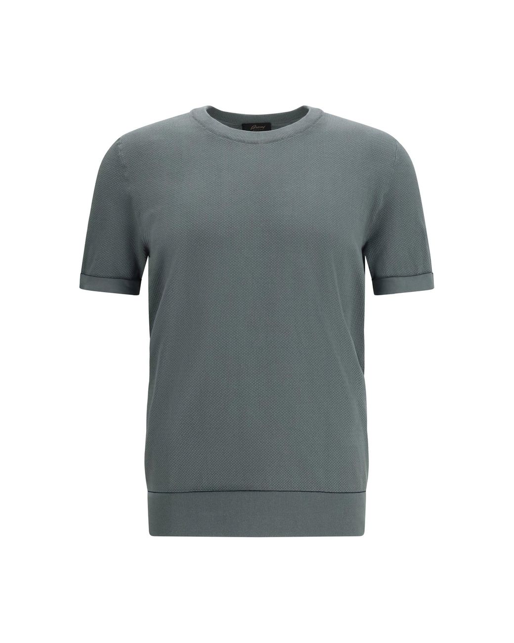 Brioni Gray Crew-Neck T-Shirt for men