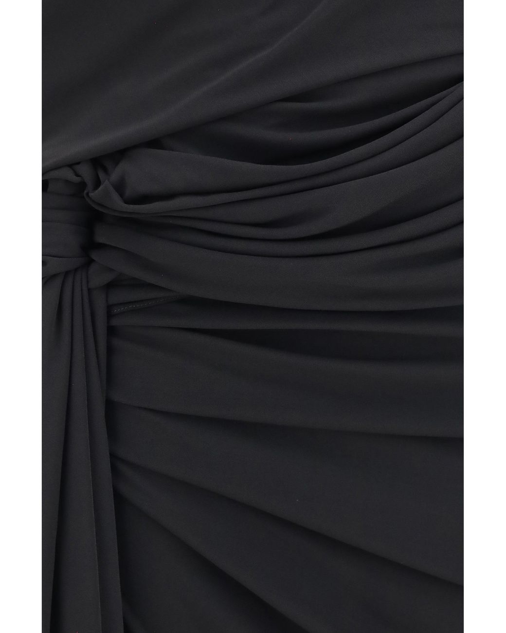Balenciaga Black Draped Asymmetric Dress