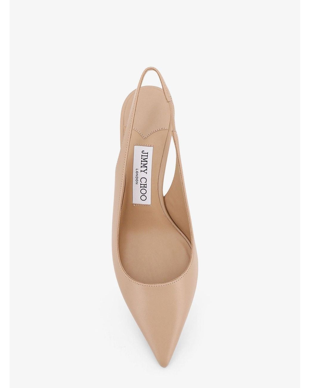Jimmy Choo Natural Love 95 Leatther Slingback Decollete