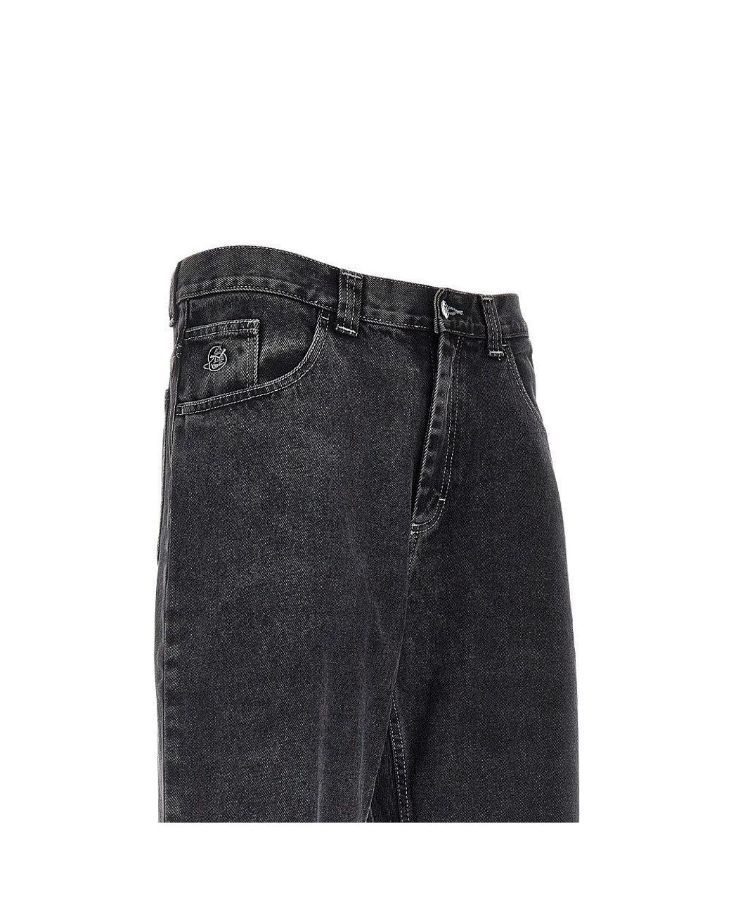 POLAR SKATE Black '93' Oversized Fit Jeans for men
