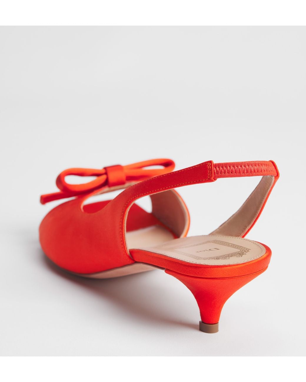 Dior Red Bow 40Mm" Slingback Sandals
