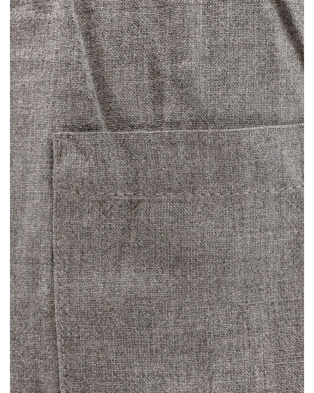Totême Gray Viscose Trousers