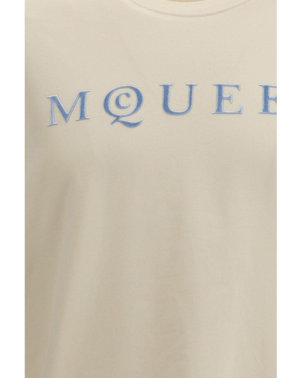 McQueen White Cotton T-Shirt With Logo for men