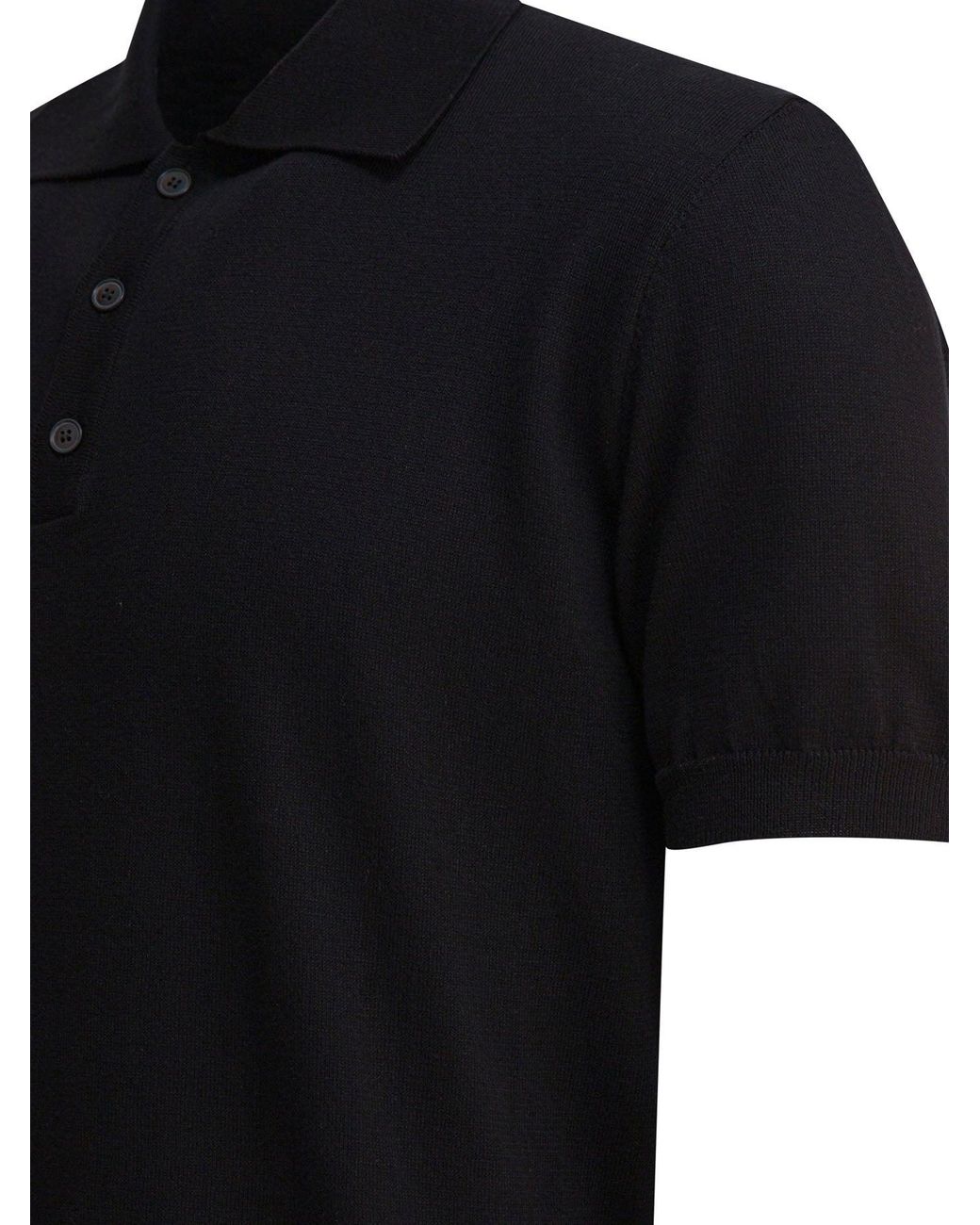 Altum Black Cotton Polo Shirt for men