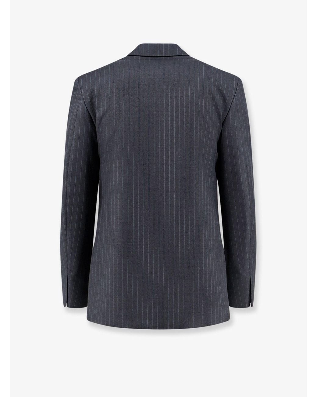 Gucci Blue Pinstriped Wool Blazer