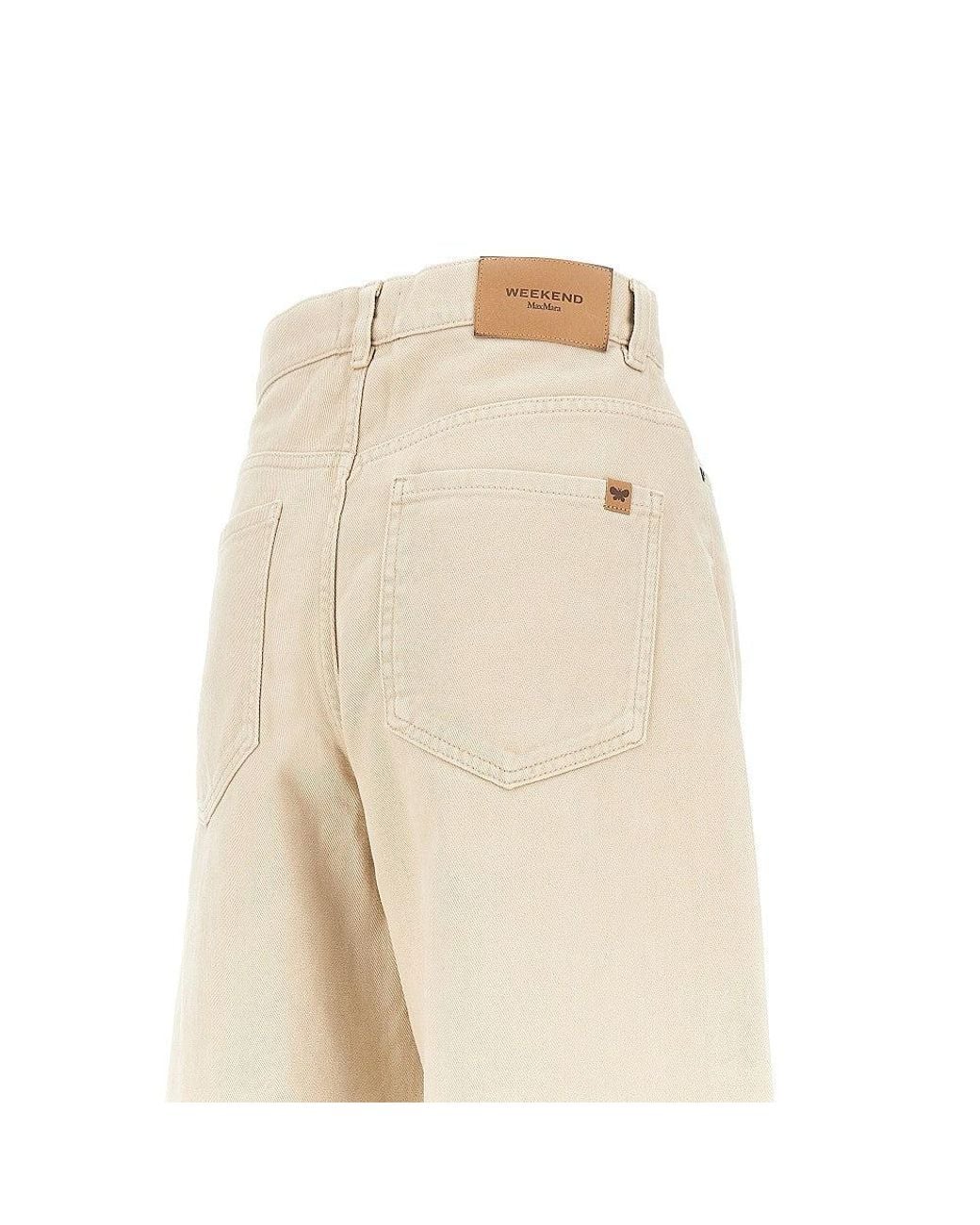 Weekend by Maxmara Natural Barrel Leg Drill Pants