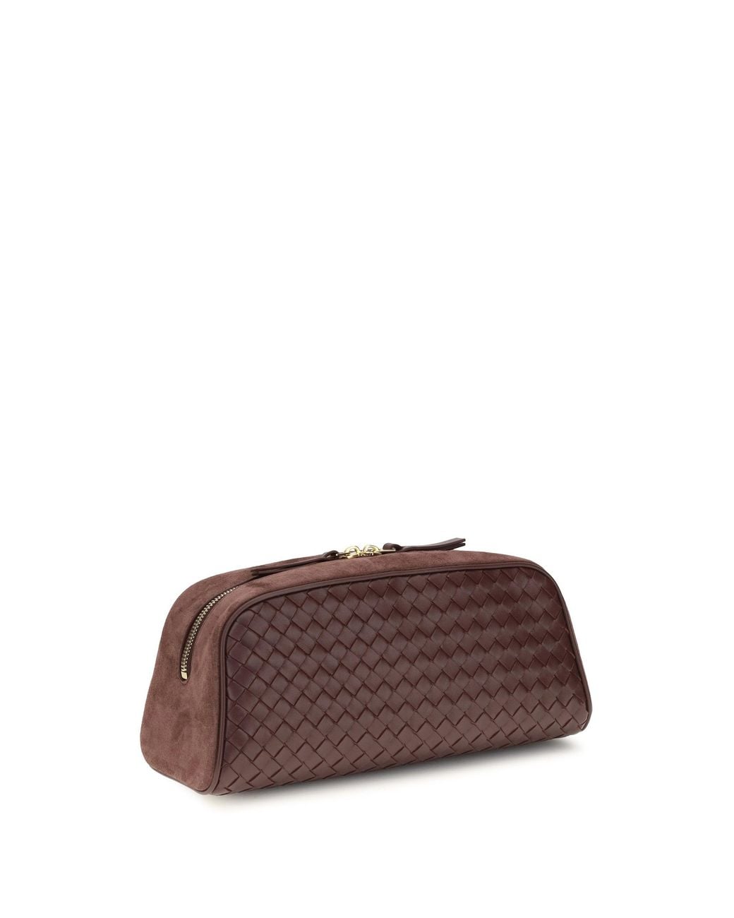 Bottega Veneta Brown Large Nodo Pouch Deep Mahogany