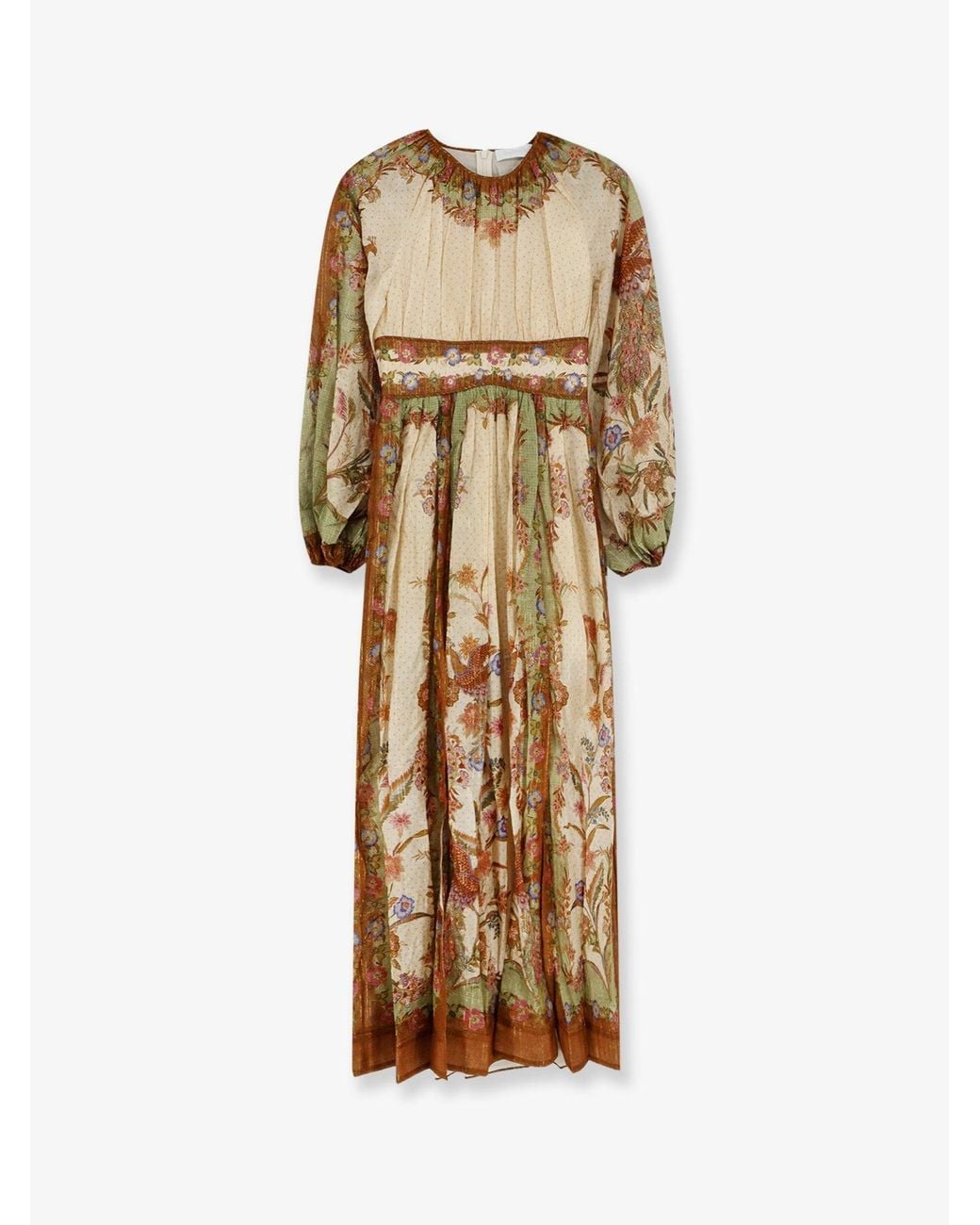 Zimmermann Natural Indra Cotton And Silk Dress