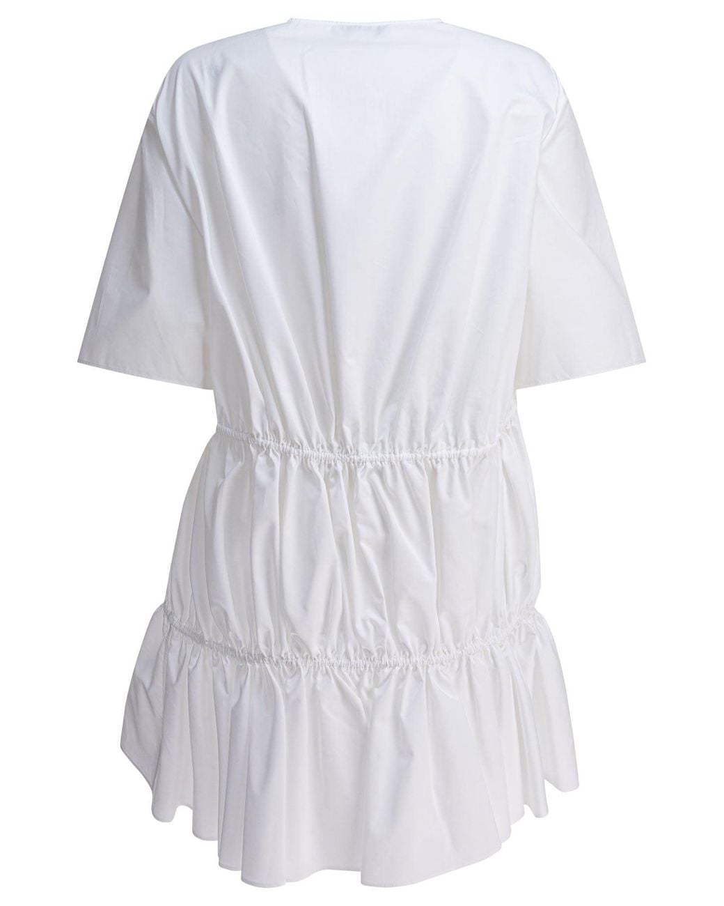 Alaïa White Dress With Drawstring Ties