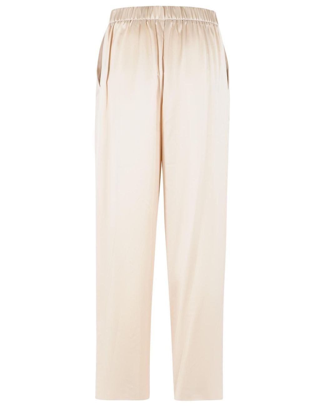 Jonathan Simkhai White Acetate Blend Trousers Ivory