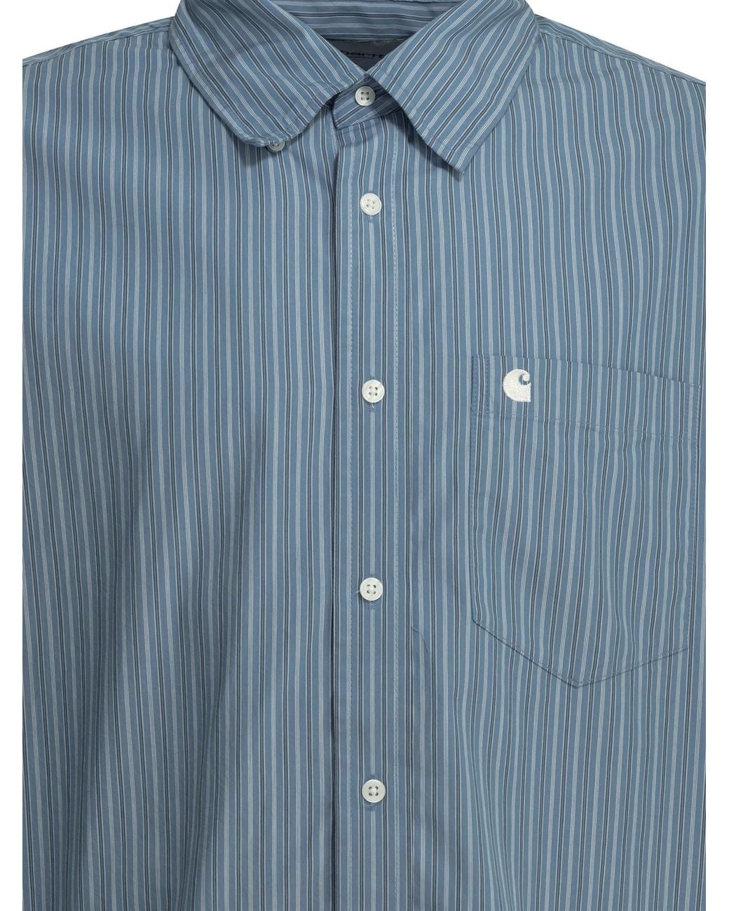 Carhartt Blue "Keene" Casual Shirt for men