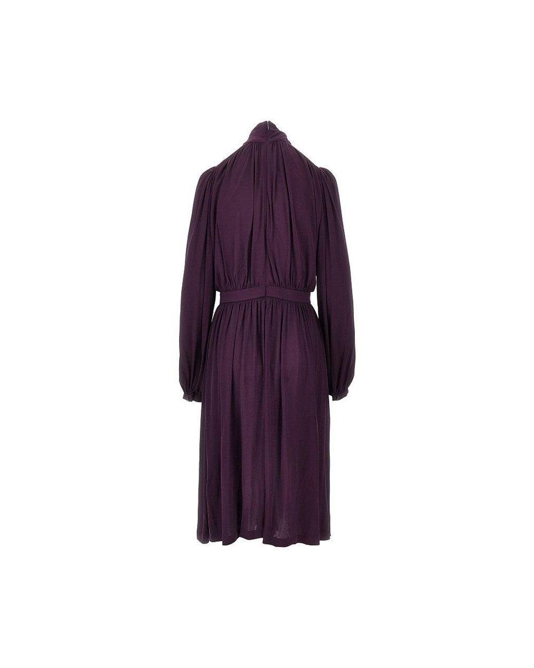 Gucci Purple Crepe Jersey Midi Dress