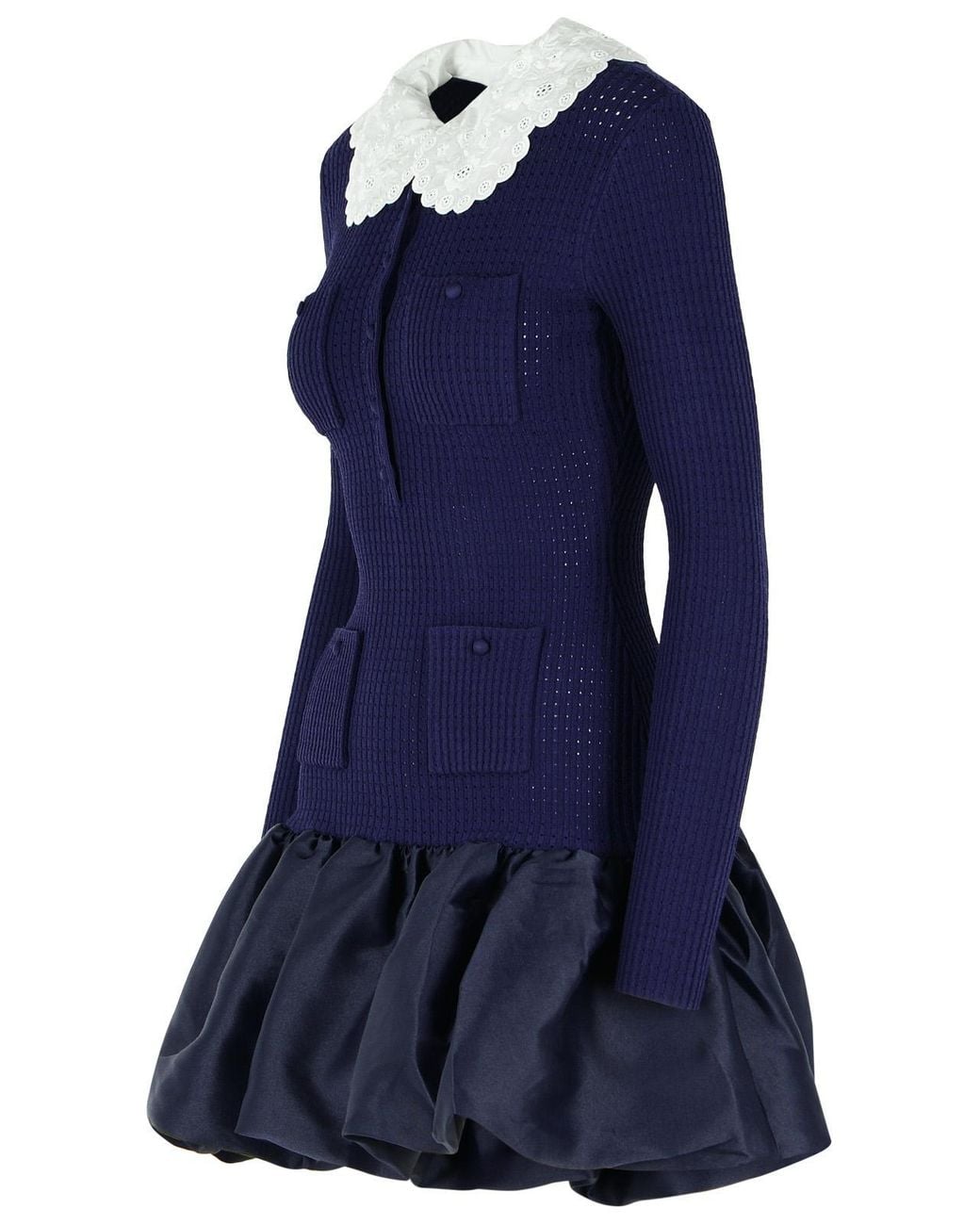 Self-Portrait Blue Self Portrait Viscose Dress