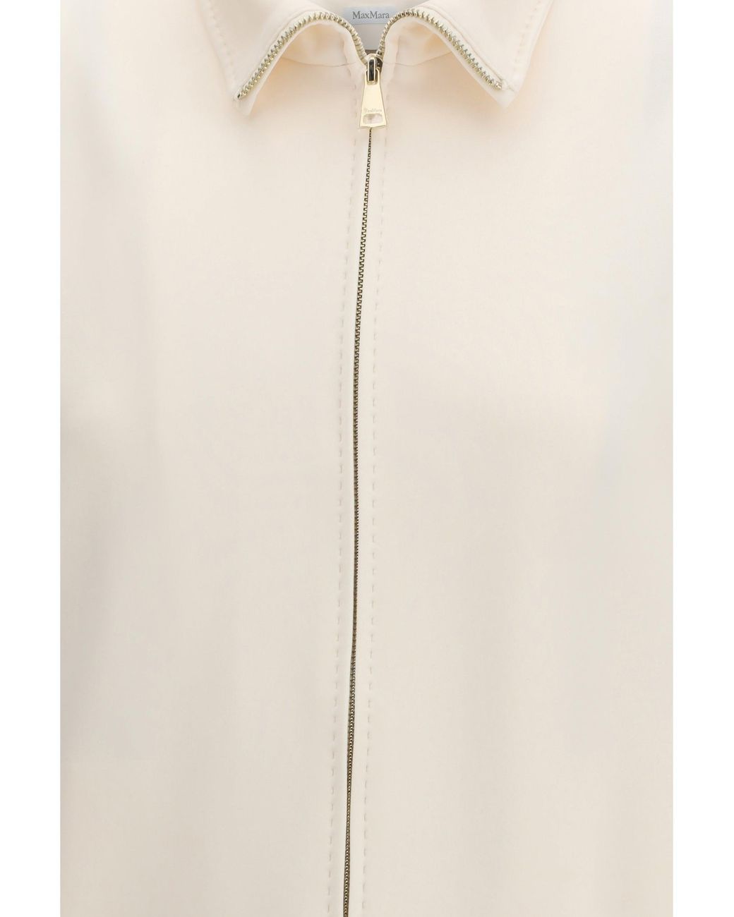 Max Mara Pure White Mxppala Jacket Scuba Jersey Avorio