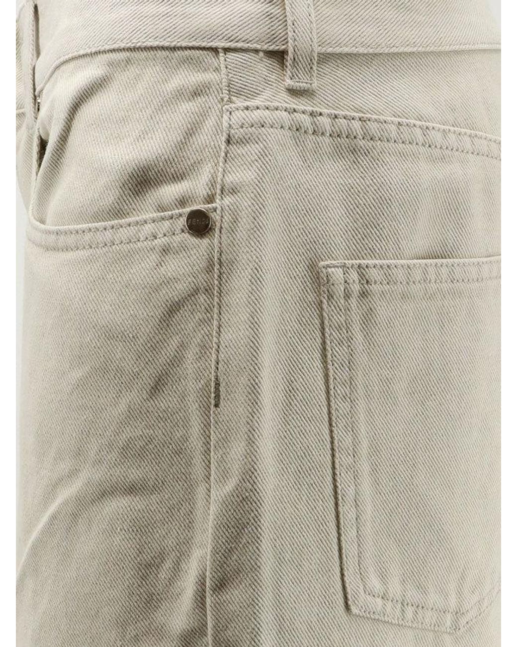 Fendi Natural Denim Trousers
