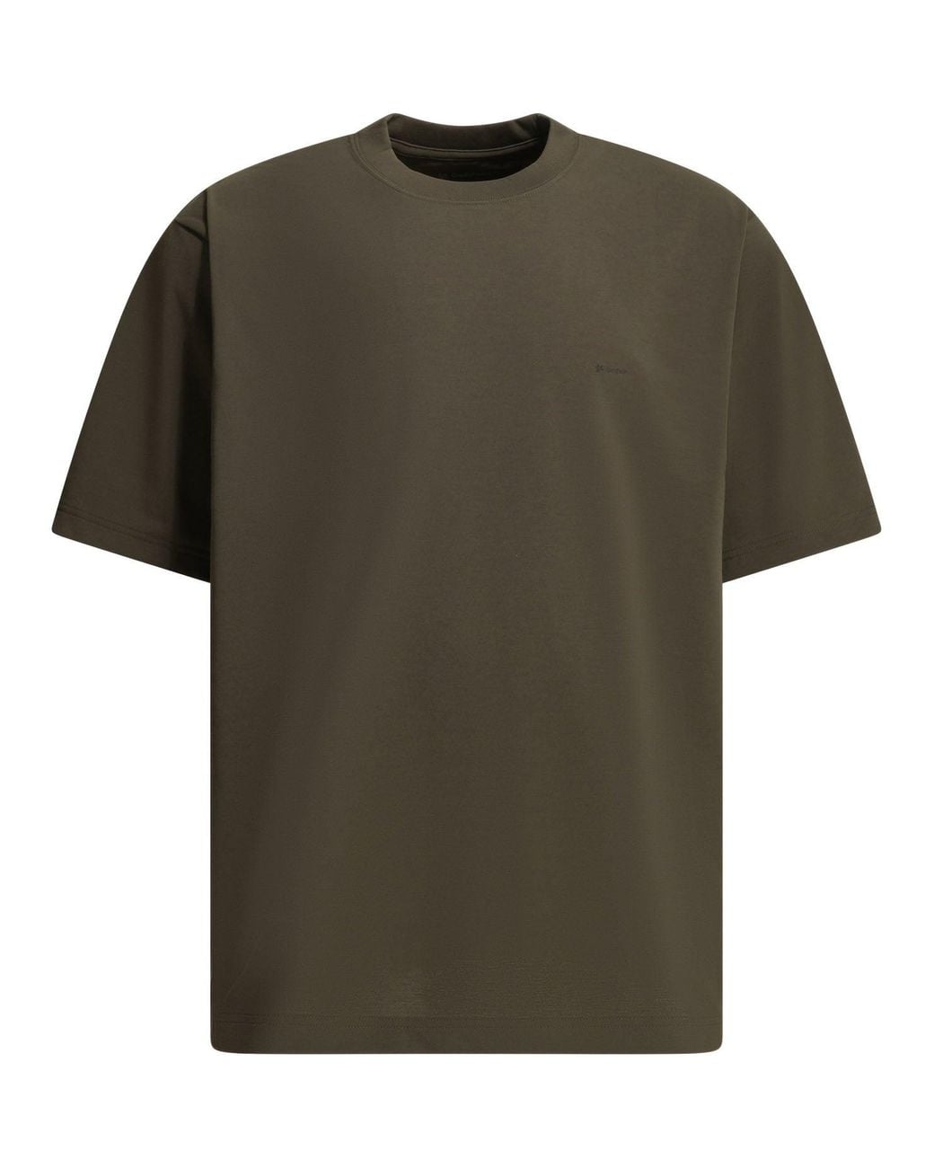 Goldwin Green Crew-Neck T-Shirt With Logo for men