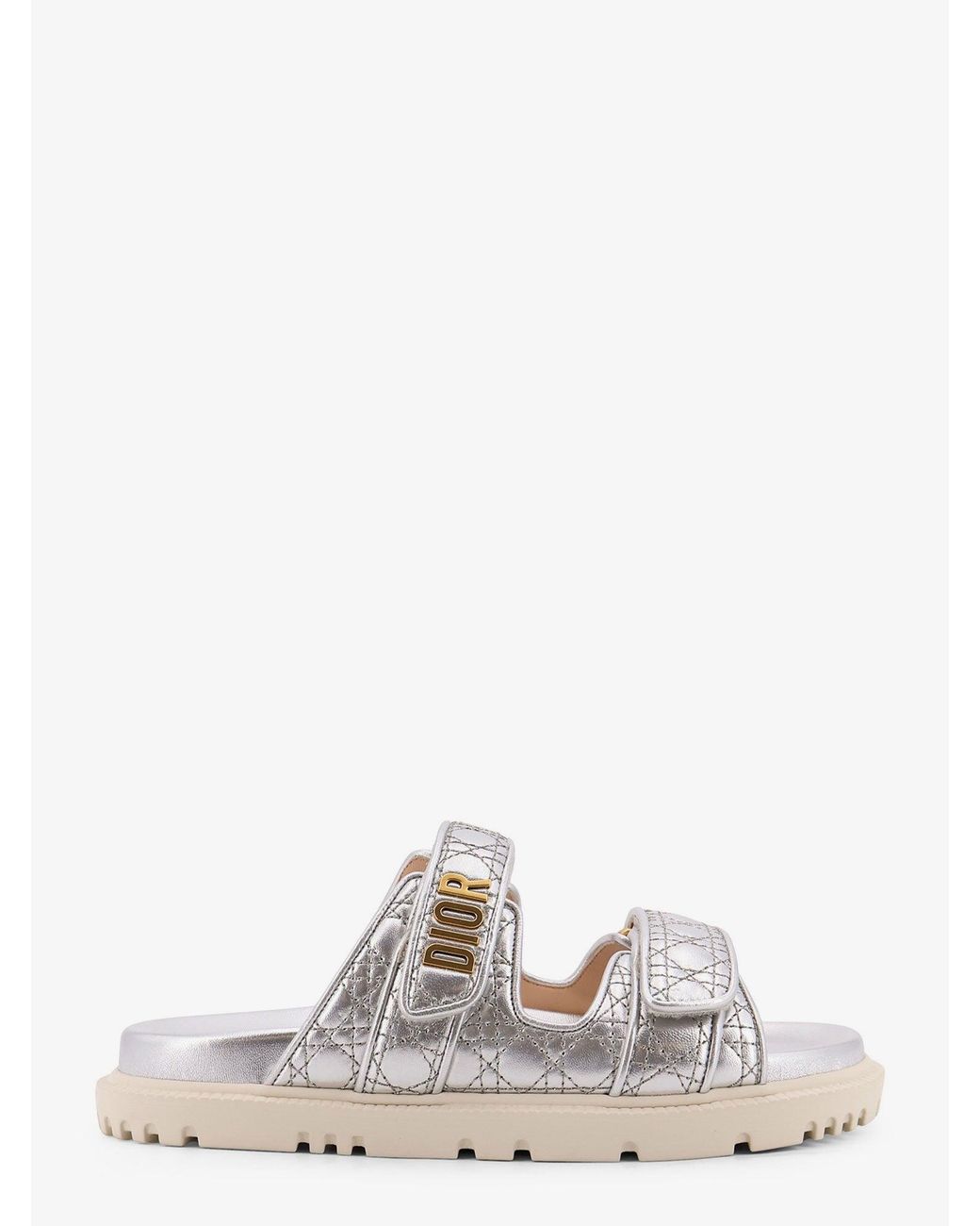 Dior White Dior Dioract Leather Sandals