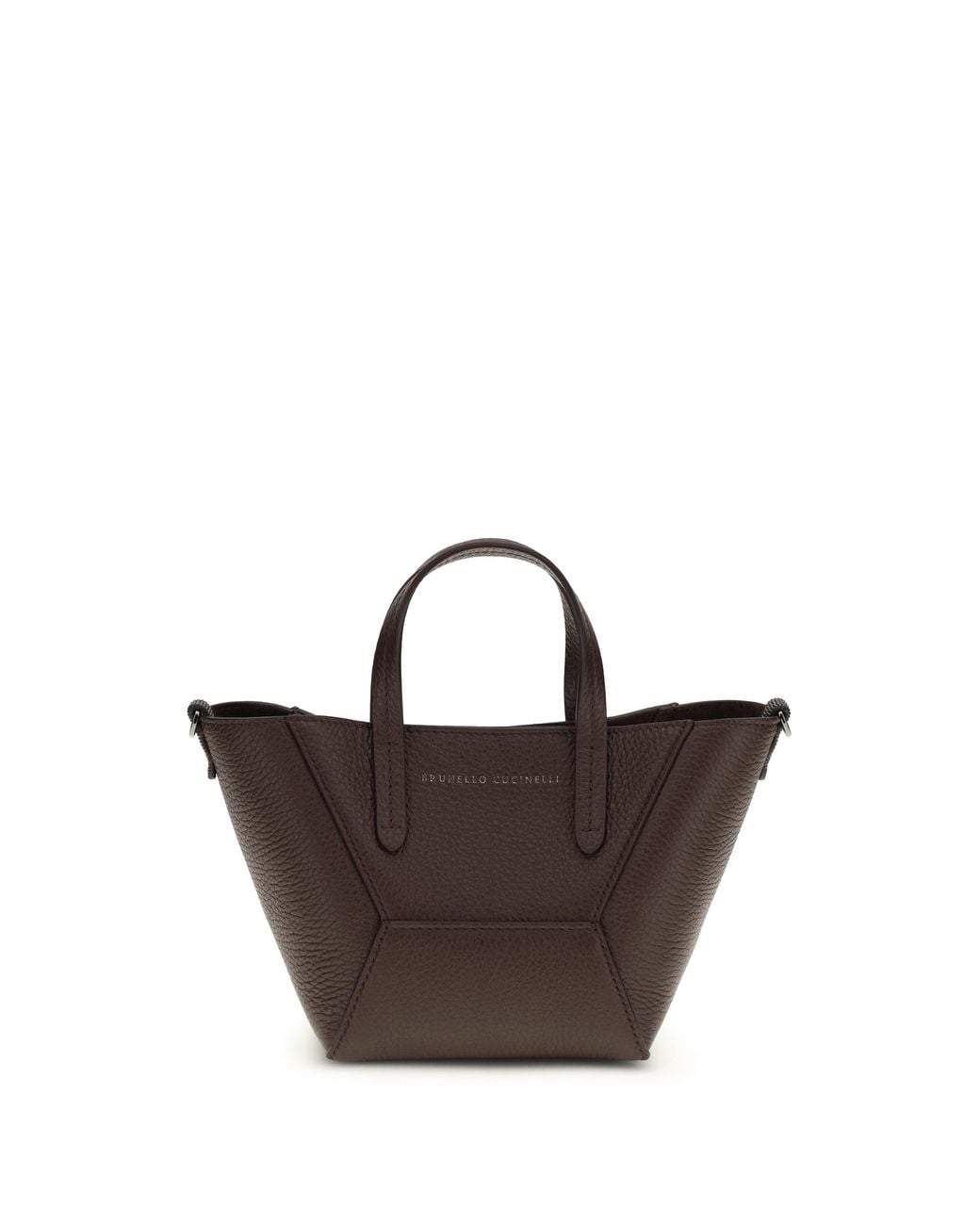Brunello Cucinelli Brown Leather Shoulder Bag