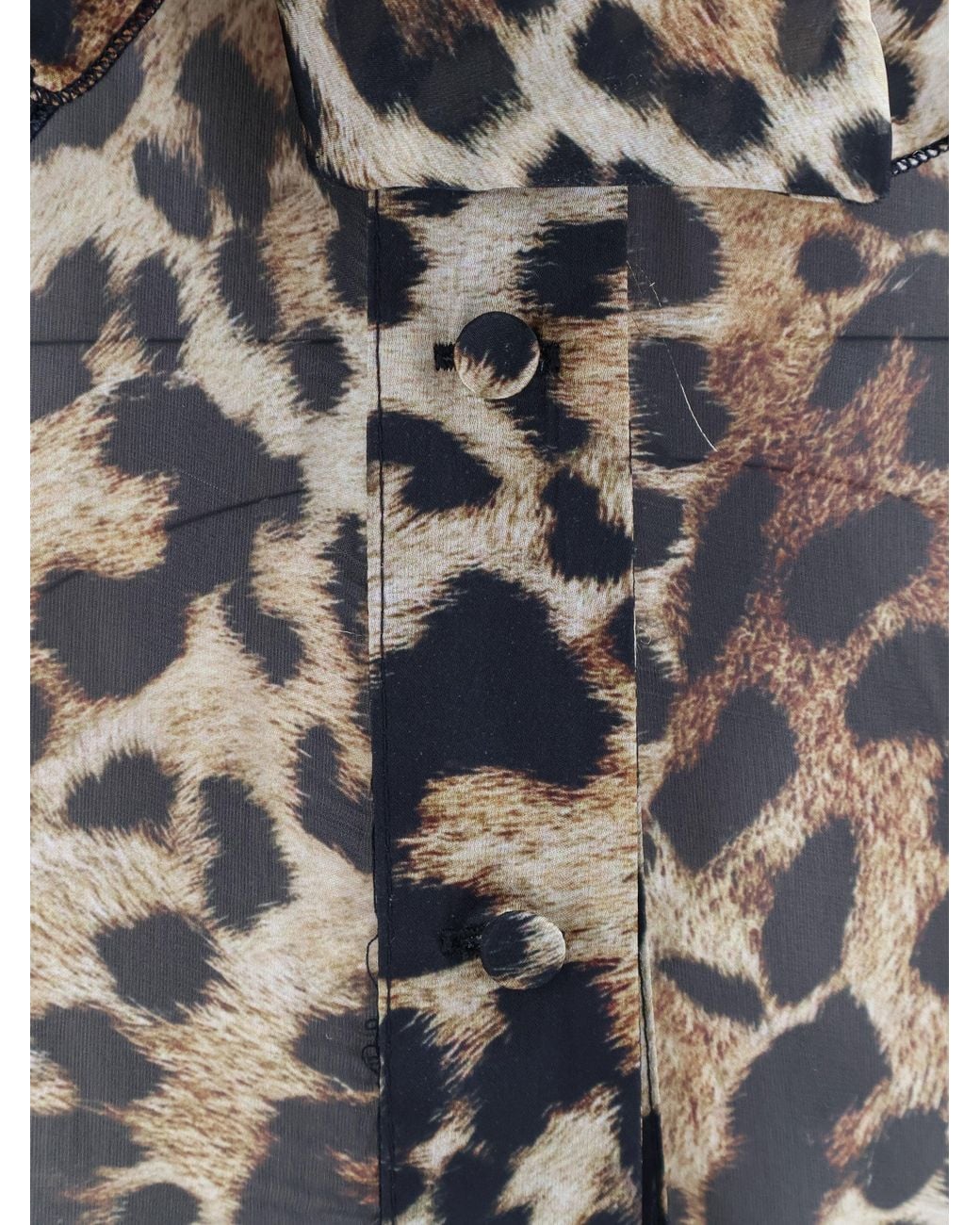 ACTUALEE White Shirt With Print Leopard