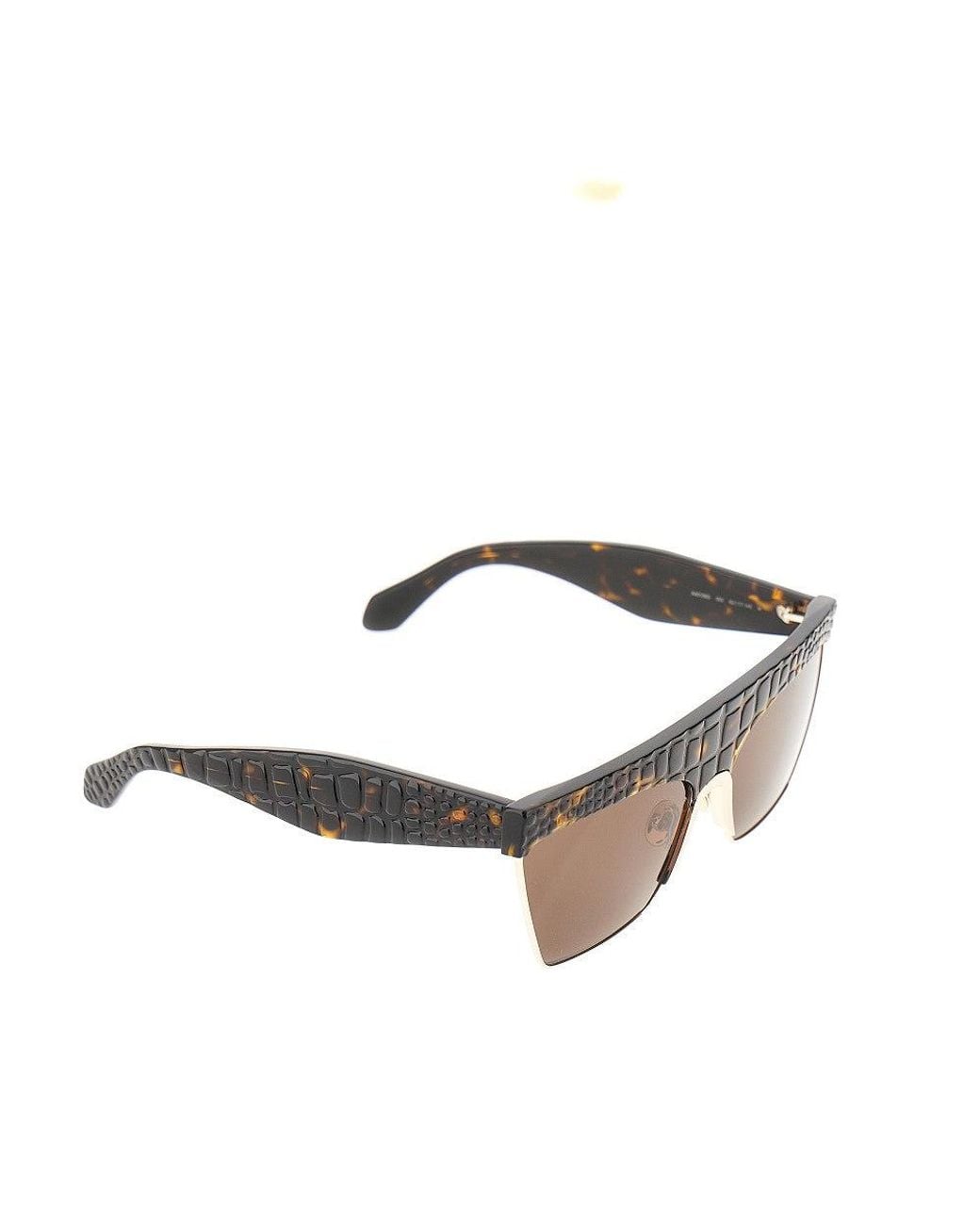 Alaïa Brown Croco-Effect Sunglasses