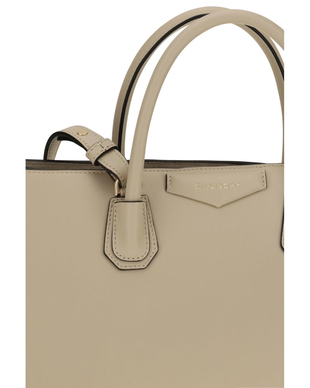 Givenchy Natural Small Antigona Catchall Glossy Grained Leather Handbag