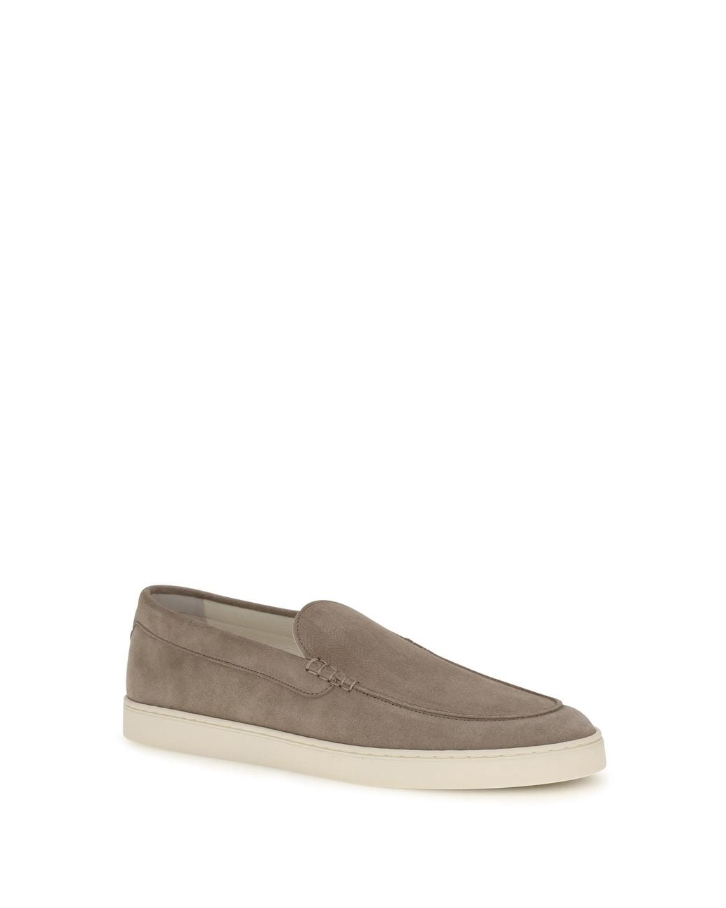 Brunello Cucinelli Gray Suede Loafers for men