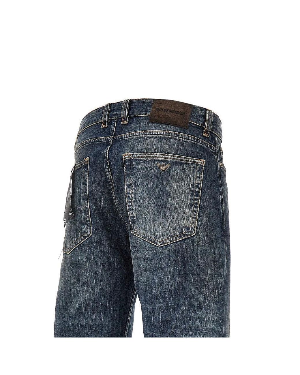 Emporio Armani Blue J102 Denim Jeans for men