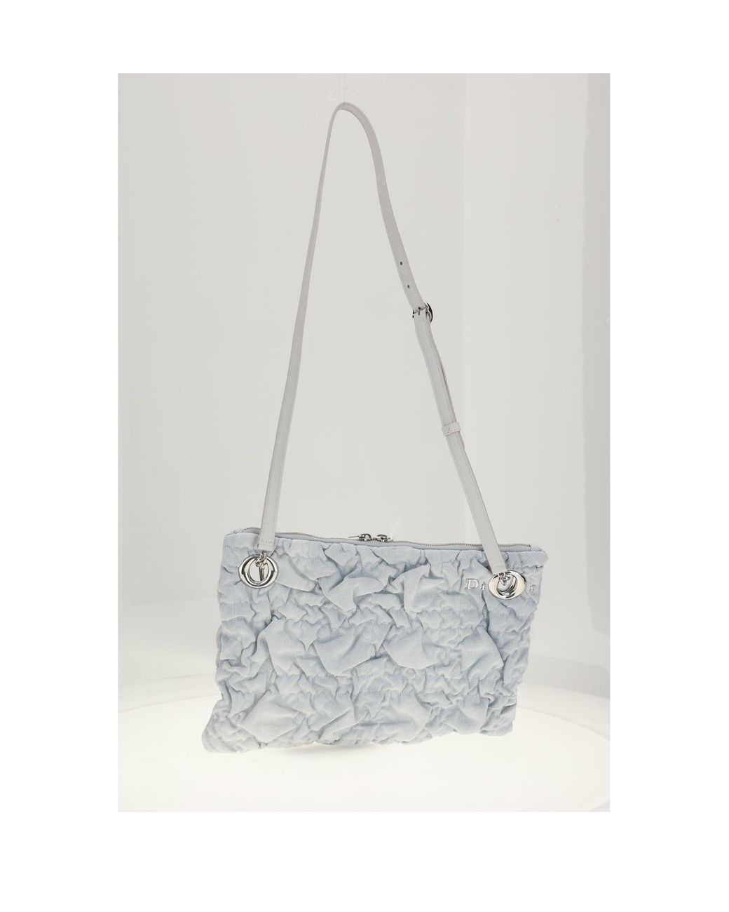 Dior White Crunchy Celest Multi Shoulder Bag