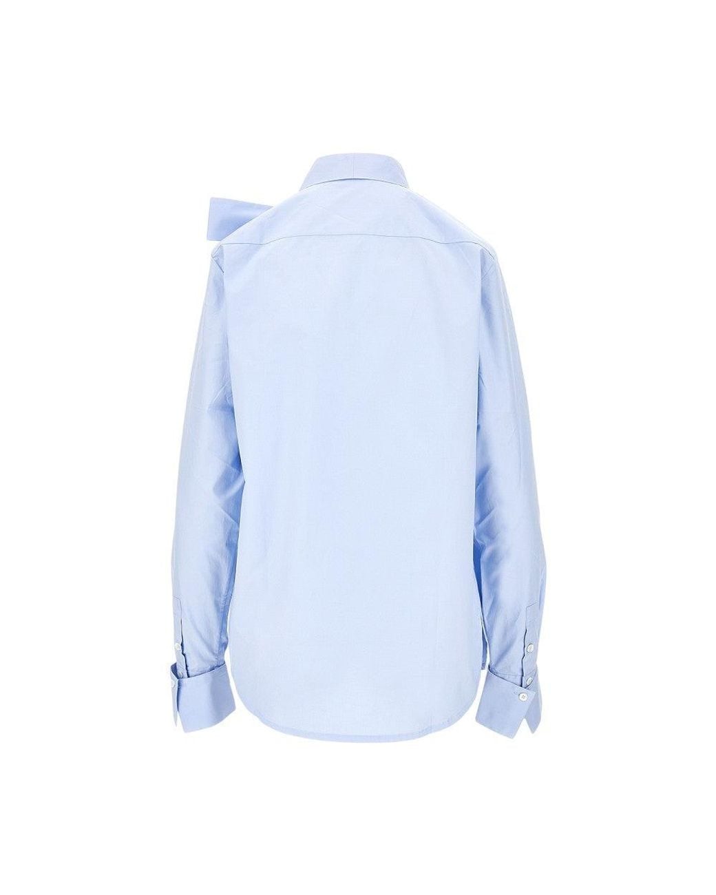 7 For All Mankind Blue Poplin Shirt With Bow