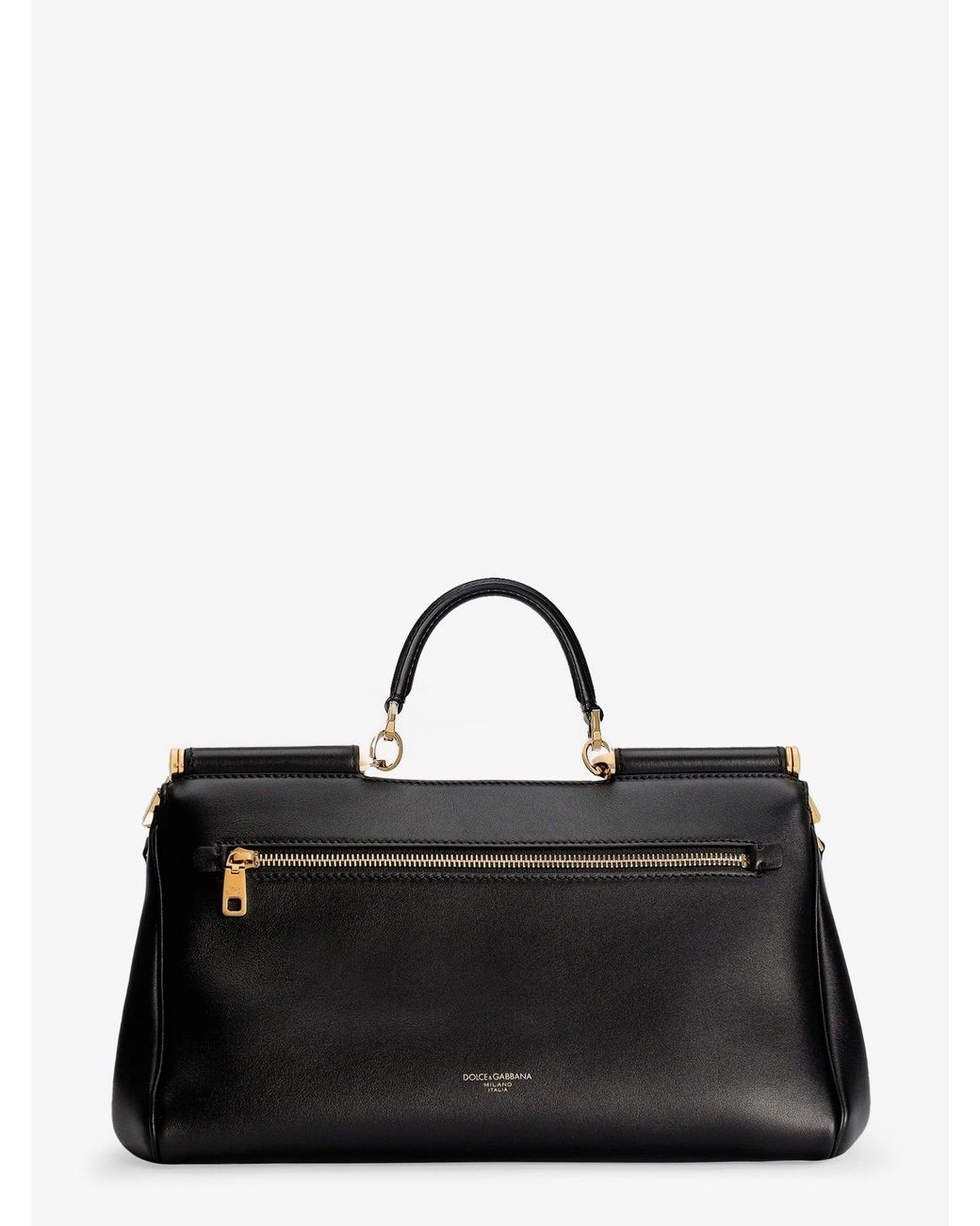 Dolce & Gabbana Black My Sicily Leather Crossbody Bag