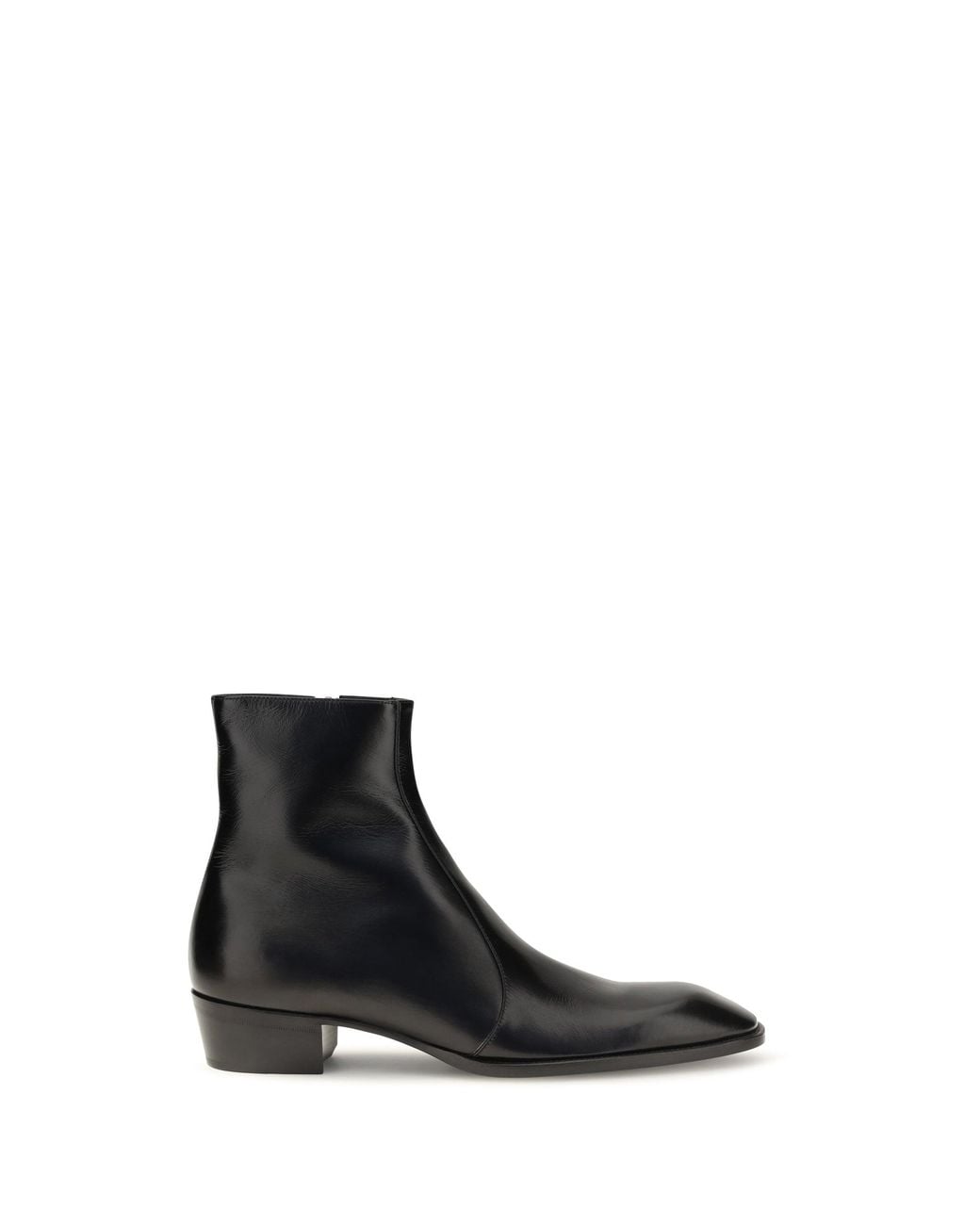 Saint Laurent Black Aurelien Splendor Ankle Boots for men