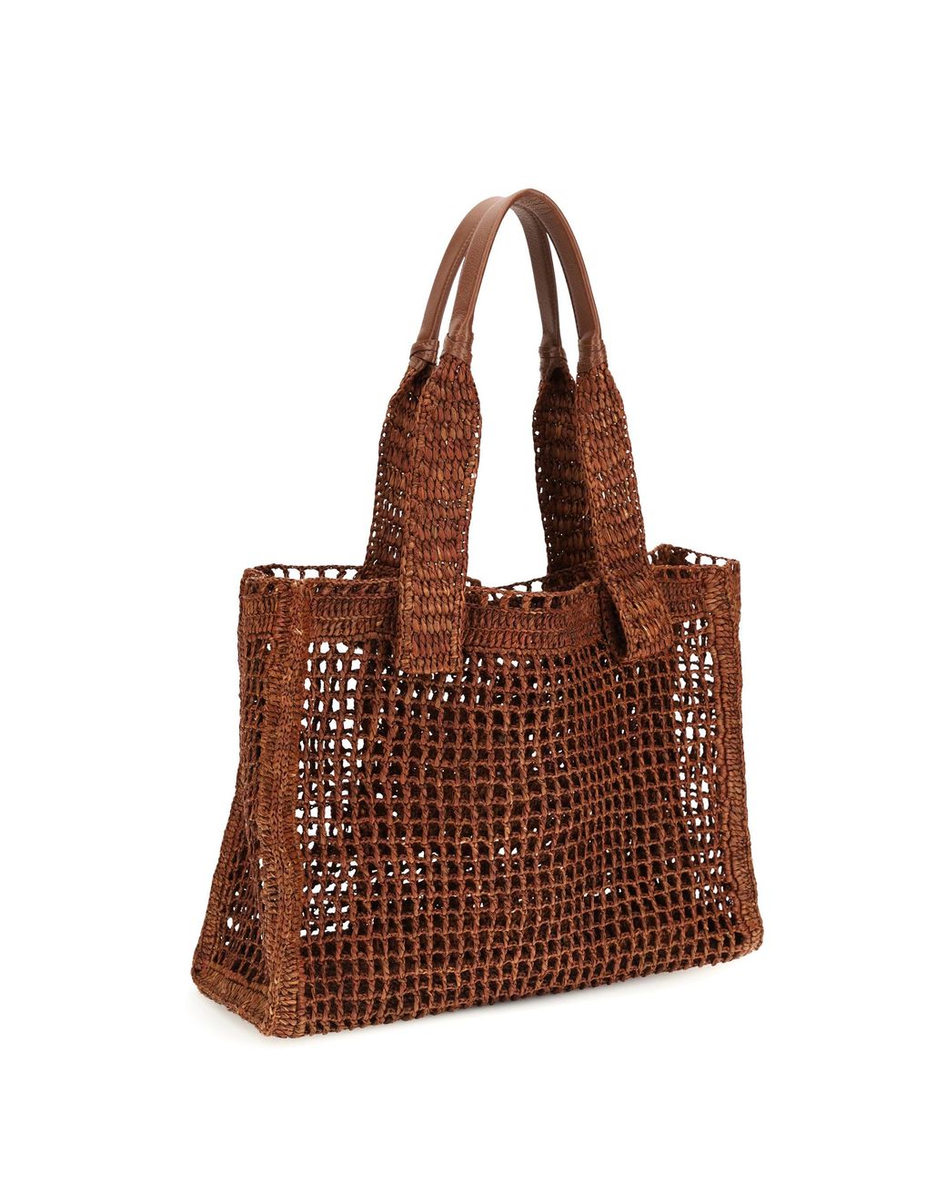 Chloé Brown Chloã East-West Summer Banana Raffia Tote Bag