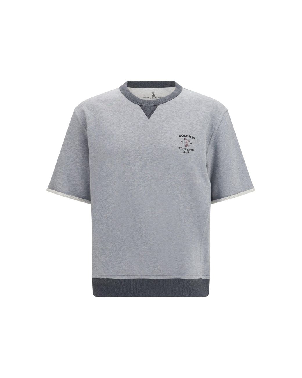 Brunello Cucinelli Gray T-Shirt Melange for men