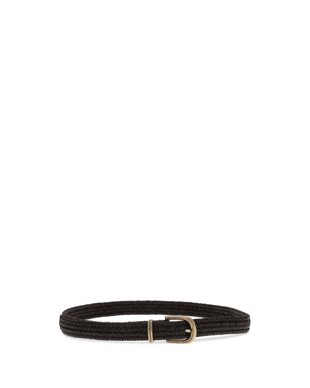 Brunello Cucinelli Black Calf Leather Bos Taurus Regular Belt