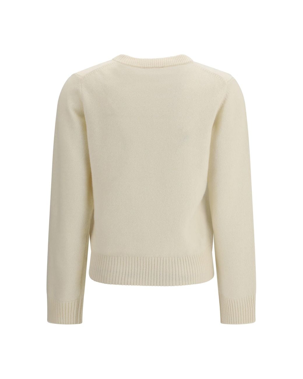 Ganni White Crewneck Sweater With Raspberries Print