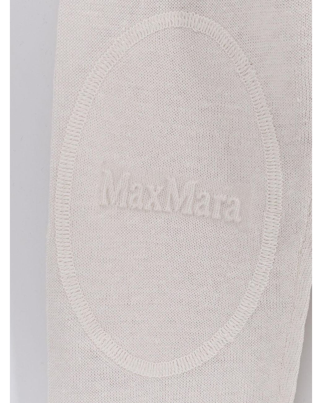 Max Mara White Smmfervore Linen Sweater