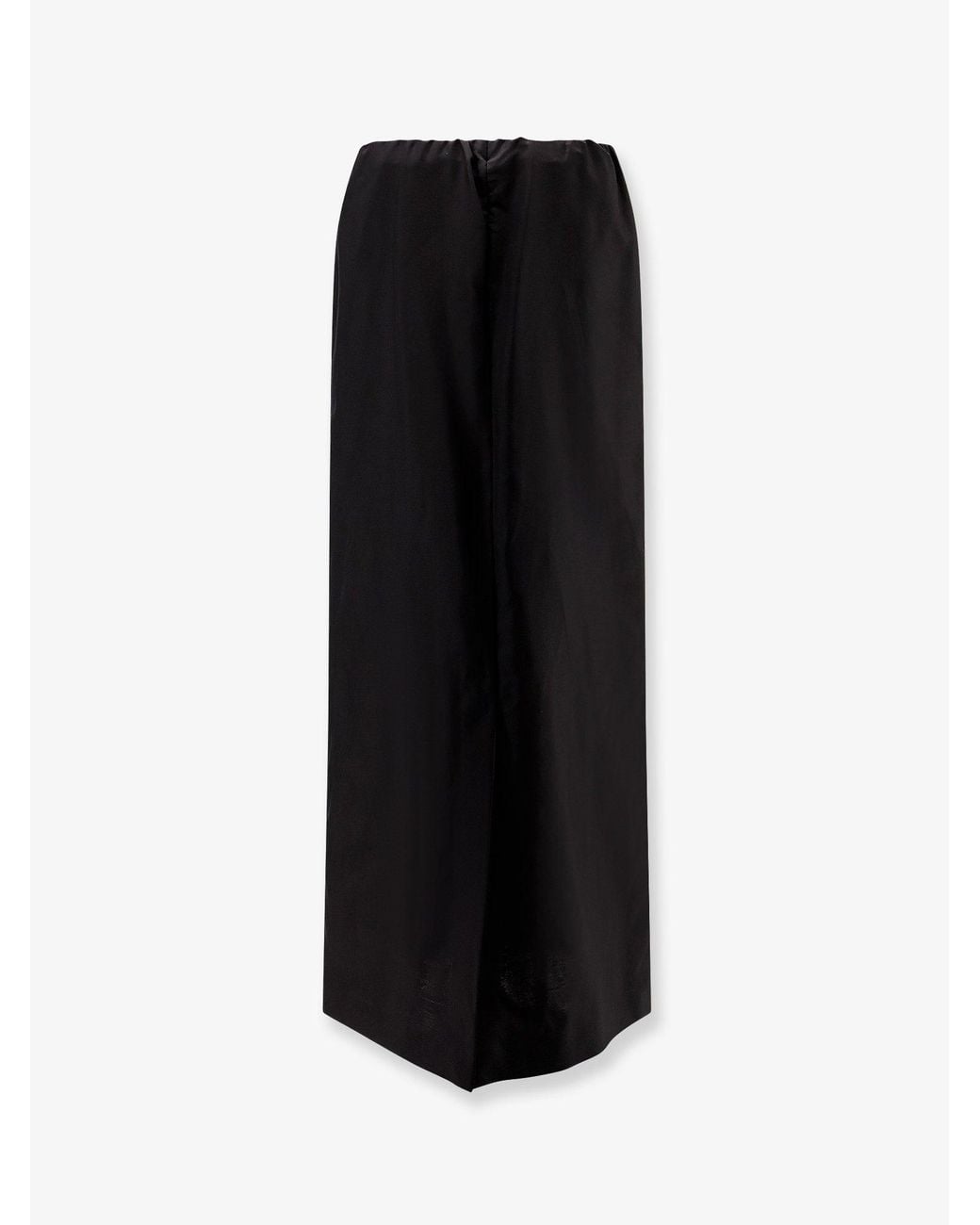 The Row Black Saul Cotton And Silk Long Skirt