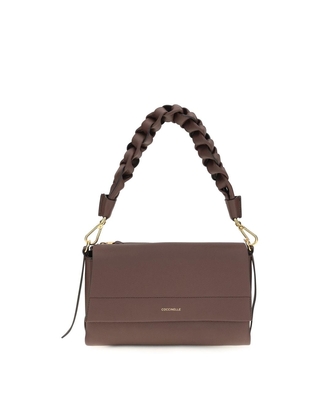 Coccinelle Brown Boheme Shoulder Bag Berry/Winter Rose