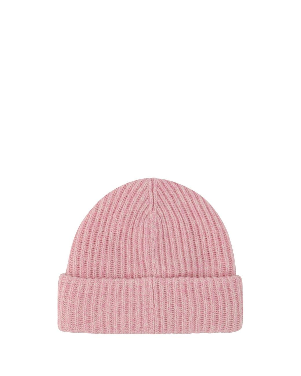 Ganni Pink Beanie Hat Wool Ovis Aries; Nylon E Hairbands