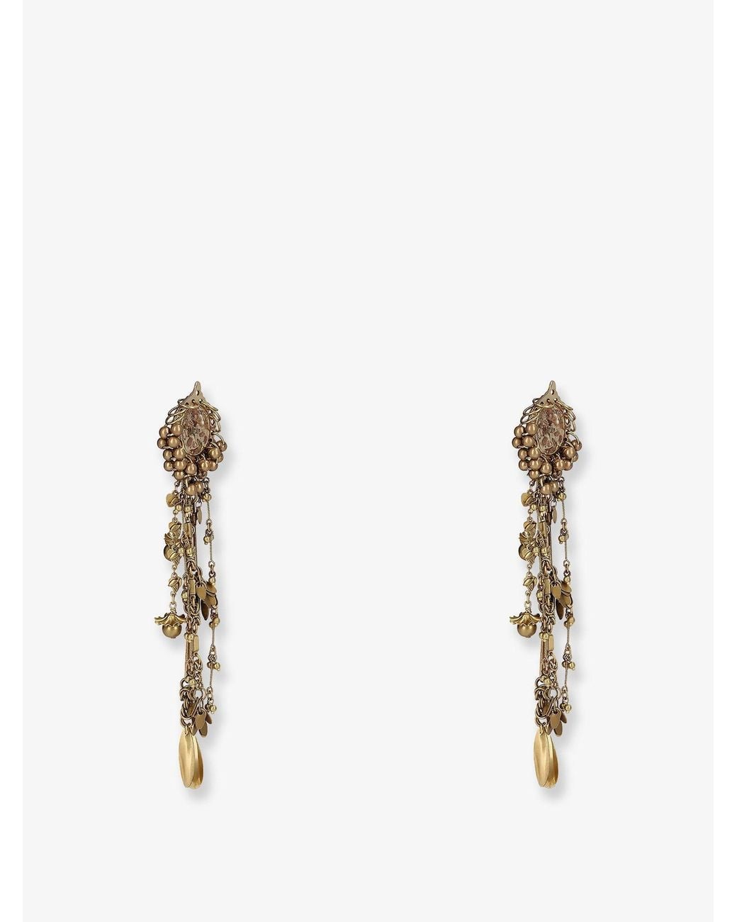 Dries Van Noten White Brass Earrings