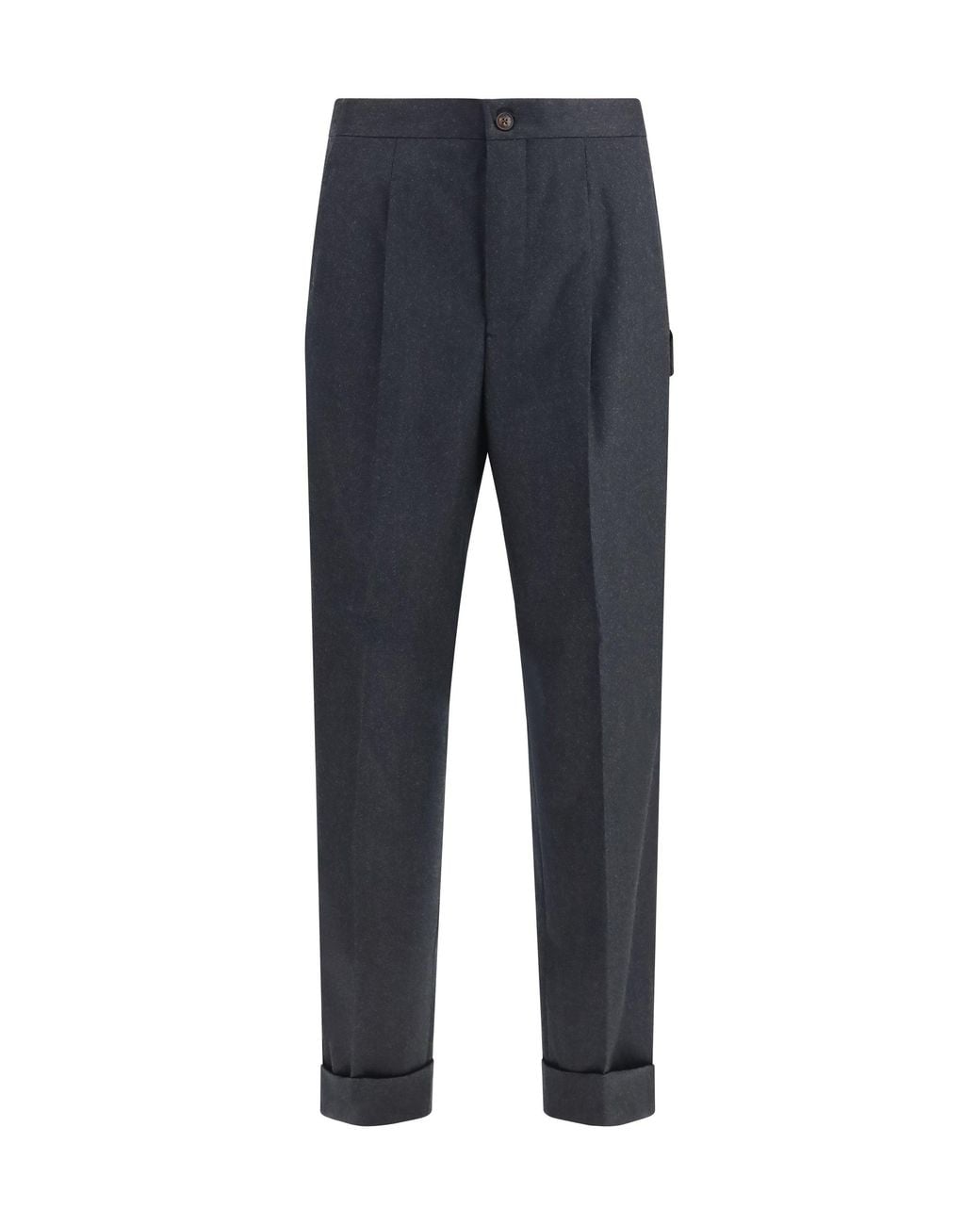 Umit Benan Blue Tailored Wool Pants Dark for men