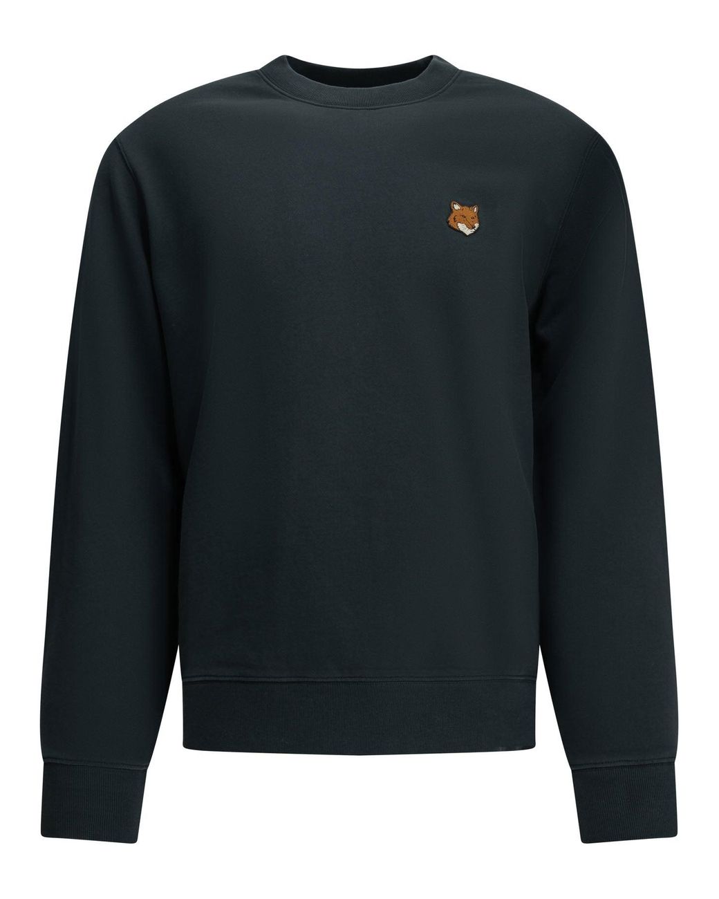 Maison Kitsuné Blue "Fox Head" Crew-Neck Sweatshirt for men