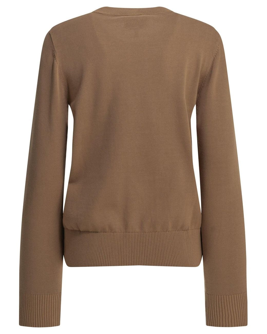 Ganni Brown "Cherry" Crewneck Sweater