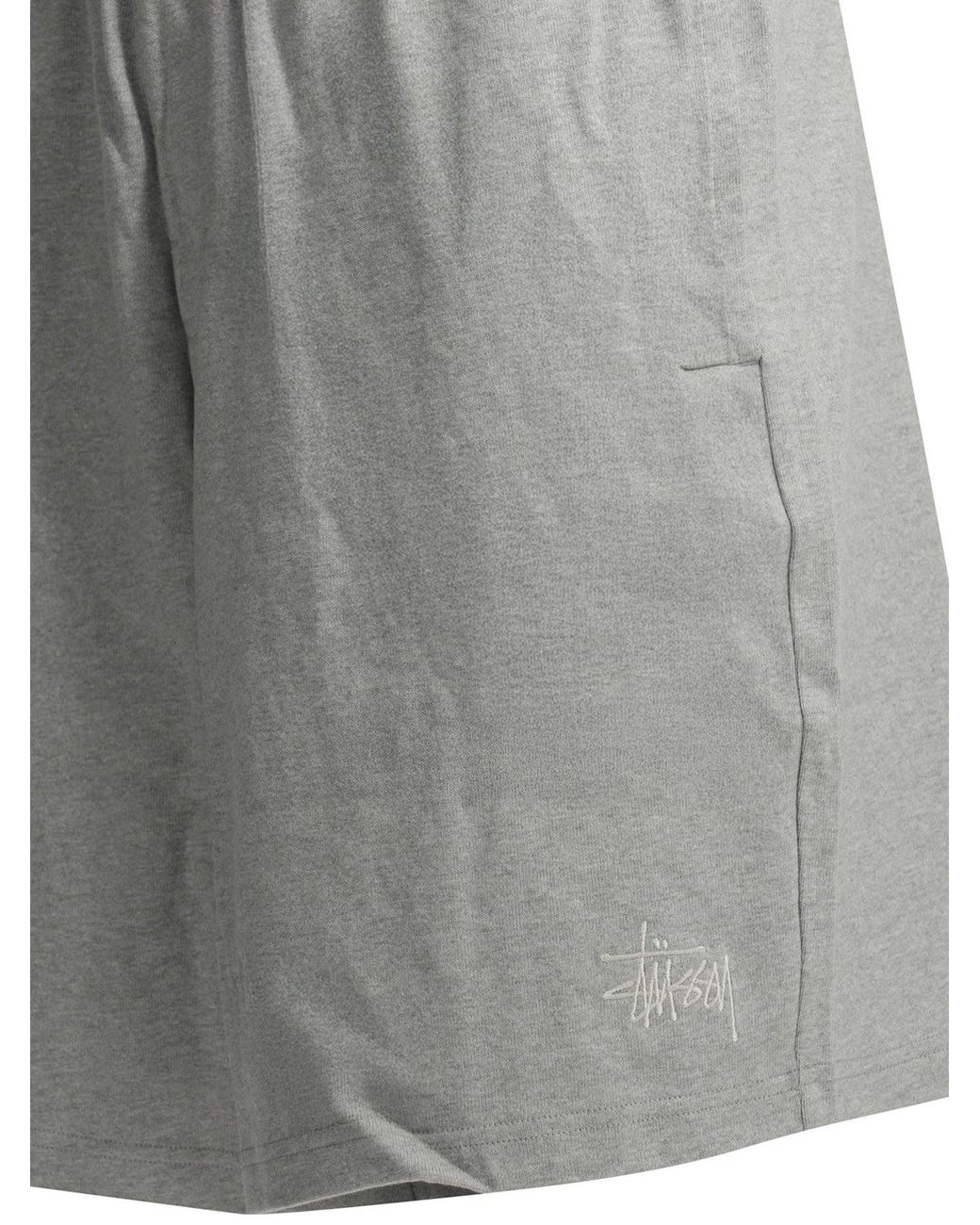 Stussy Gray Stussy Cotton Shorts for men