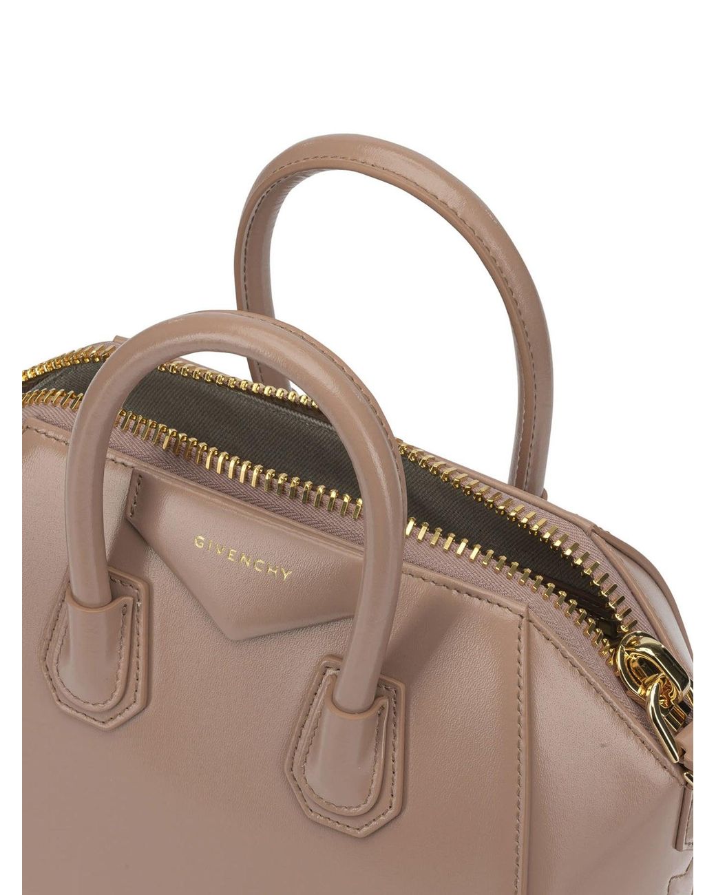 Givenchy Natural Antigonia Calf Leather Cotton Polyester Handbag