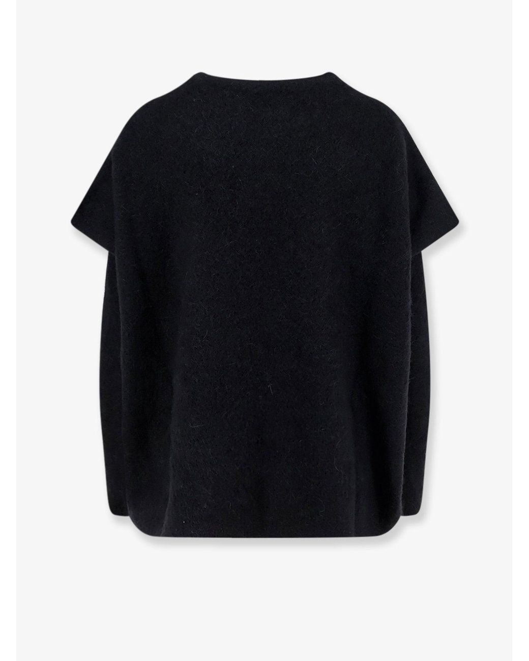 Nude Black Sweater With Detachable Sleeves