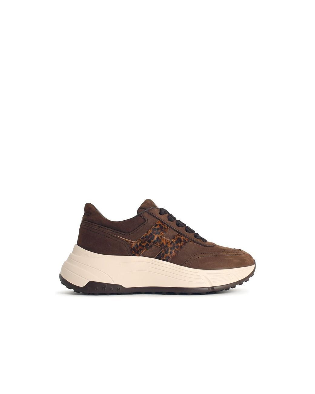 Hogan Brown 'Hi-Fi' Suede Sneakers