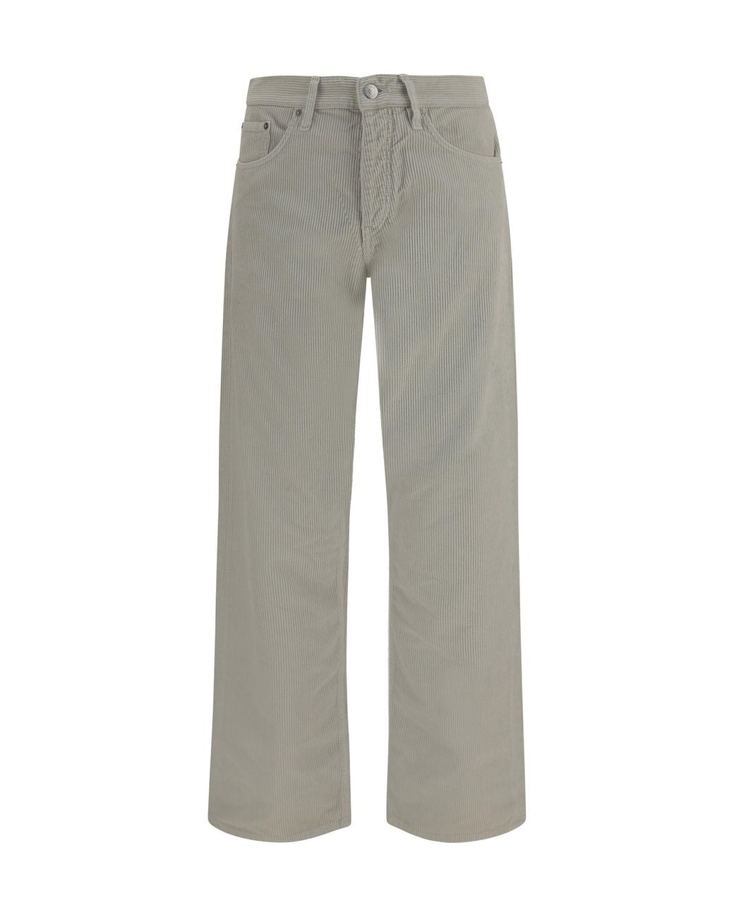sunflower Gray Corduroy Trousers Ivory for men