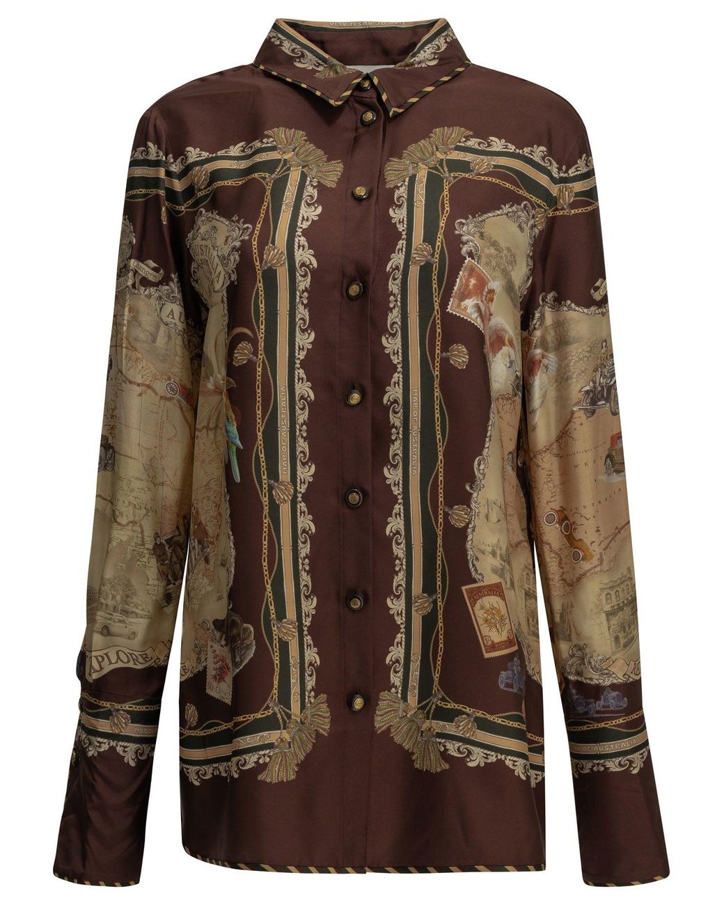 Zimmermann Brown "Valiant" Casual Shirt